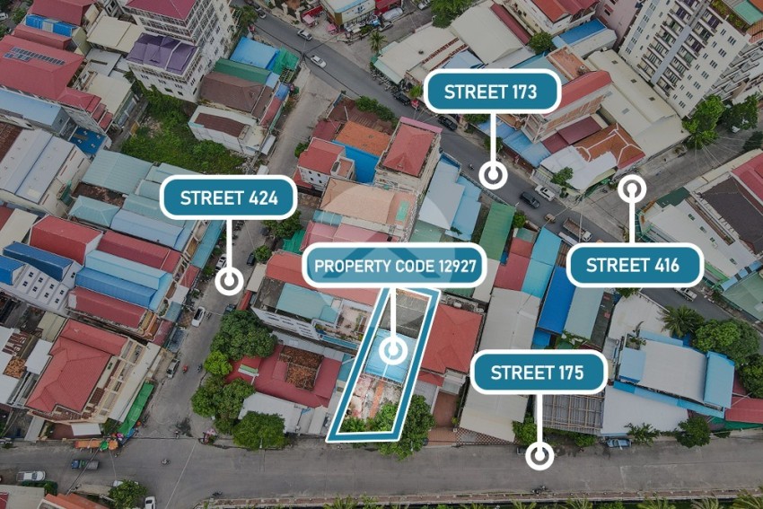 337 Sqm Commercial Land For Sale - Toul Tom Pong, Phnom Penh