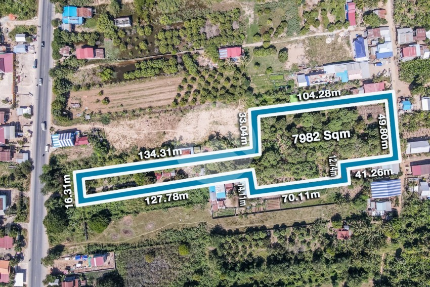 7,982 Sqm Land For Sale - Kien Svay, Kandal Province
