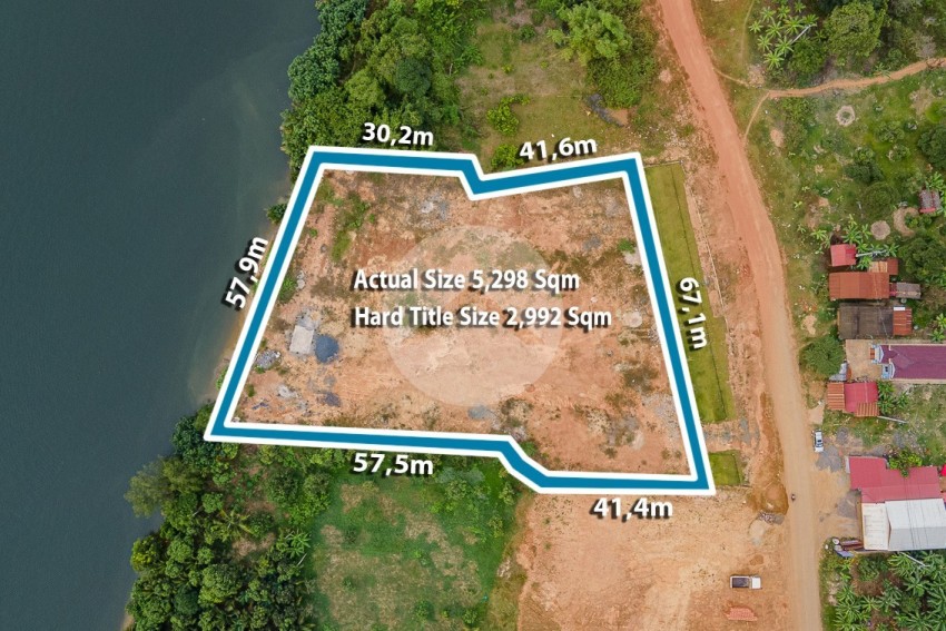 5,298 Sqm Land For Sale - Along Preaek Tuek Chu, Kampot Province