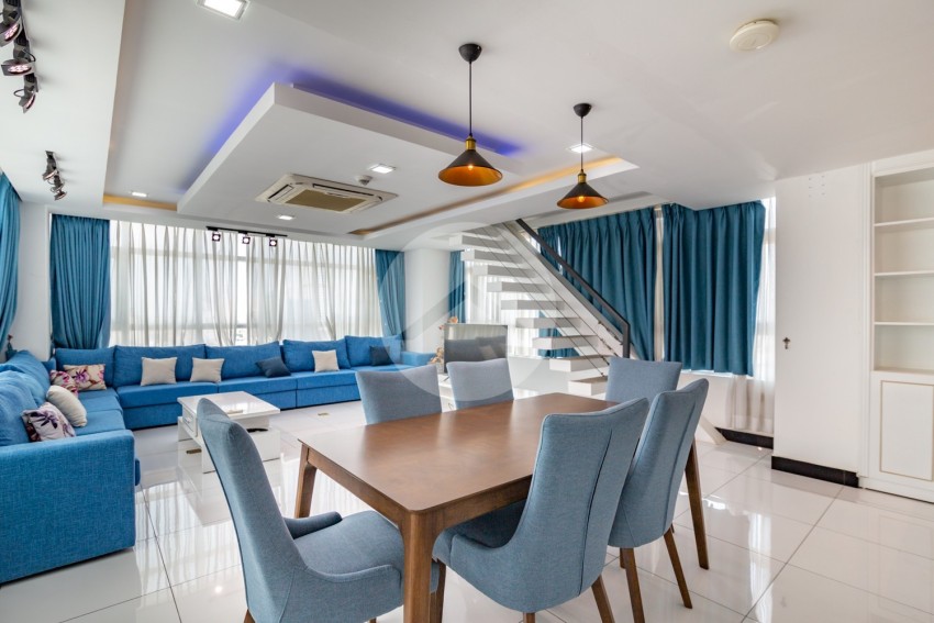 3 Bedroom Penthouse Serviced Apartment For Rent - BKK3, Phnom Penh