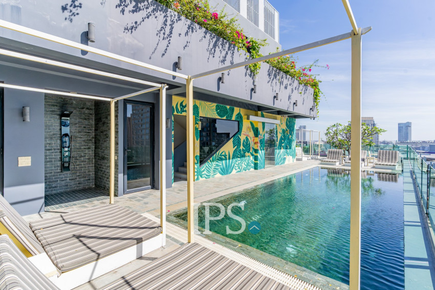 2nd Floor 2 Bedroom Condo For Sale - Habitat, Tonle Bassac, Phnom Penh