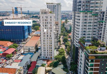 10th Floor 1 Bedroom Condo For Sale- Embassy Residence, Tonle Bassac, Phnom Penh thumbnail