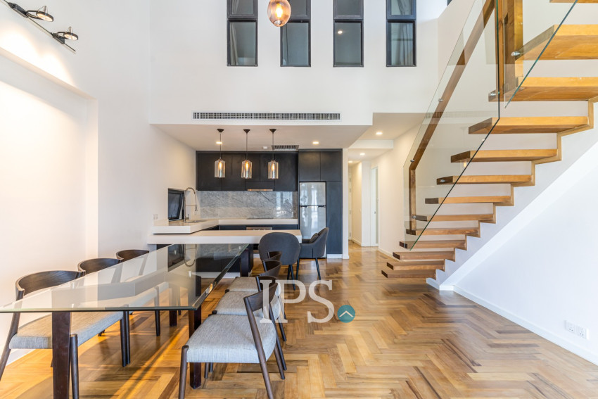 Duplex 3 Bedroom Serviced Apartment For Rent - Tonle Bassac, Phnom Penh