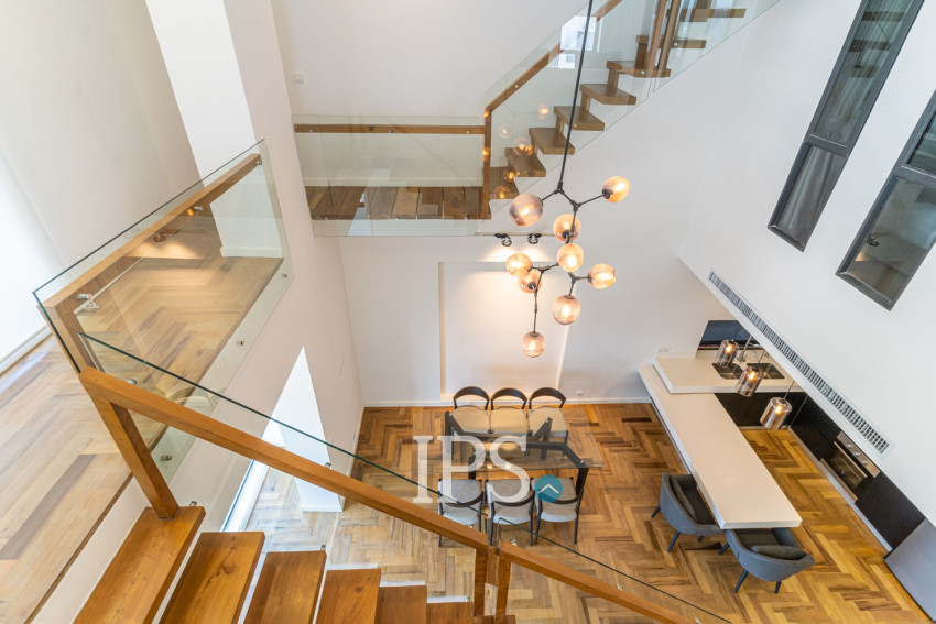 Duplex 3 Bedroom Serviced Apartment For Rent - Tonle Bassac, Phnom Penh