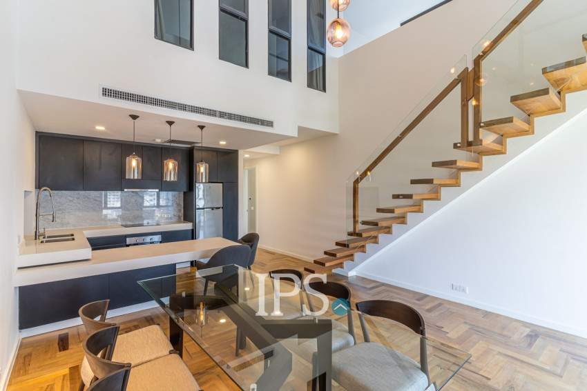 Duplex 3 Bedroom Serviced Apartment For Rent - Tonle Bassac, Phnom Penh