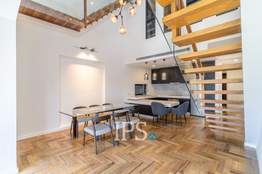 Duplex 3 Bedroom Serviced Apartment For Rent - Tonle Bassac, Phnom Penh