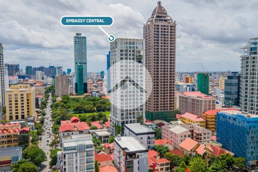 13th Floor 2  Bedroom Condo For Sale - Embassy Central, BKK 1, Phnom Penh