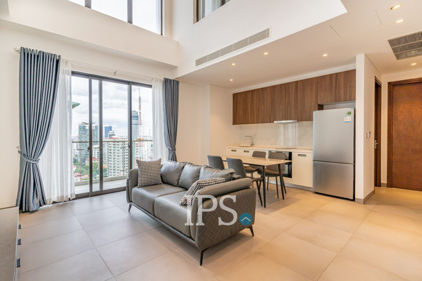 16th Floor Duplex 2 Bedroom Condo For Sale - Embassy Central, BKK1, Phnom Penh