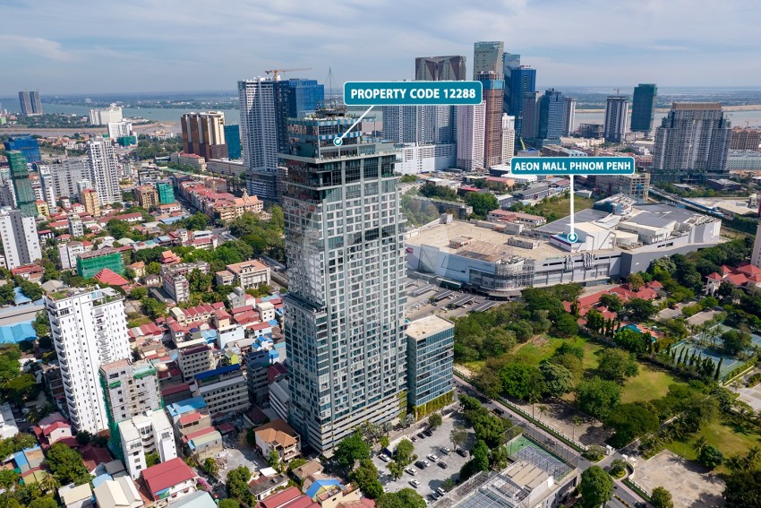 32th Floor 1 Bedroom Condo For Sale - The Penthouse, Phnom Penh