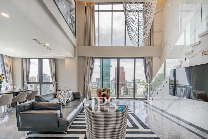 4 Bedroom Duplex Penthouse For Rent - BKK1, Phnom Penh