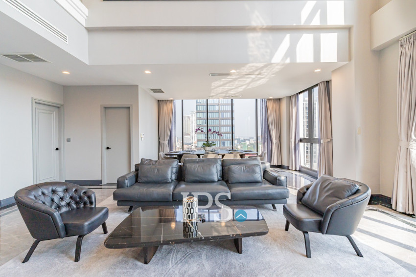 Duplex 4 Bedroom Serviced Penthouse For Rent - BKK1, Phnom Penh