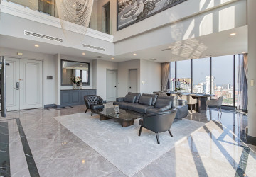 Duplex 4 Bedroom Serviced Penthouse For Rent - BKK1, Phnom Penh thumbnail