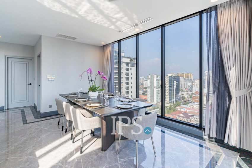 Duplex 4 Bedroom Serviced Penthouse For Rent - BKK1, Phnom Penh