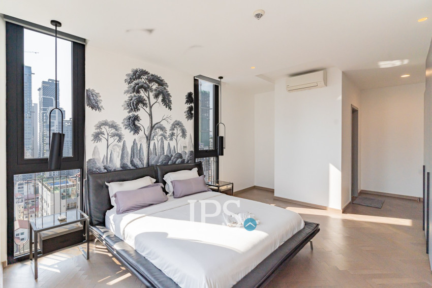 Duplex 4 Bedroom Serviced Penthouse For Rent - BKK1, Phnom Penh