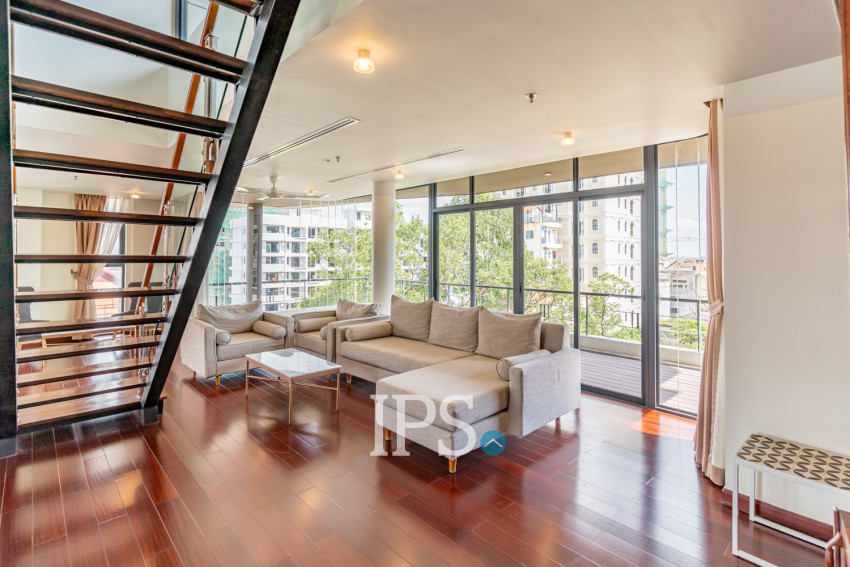 Duplex 3 Bedroom Penthouse For Rent - Wat Phnom, Phnom Penh