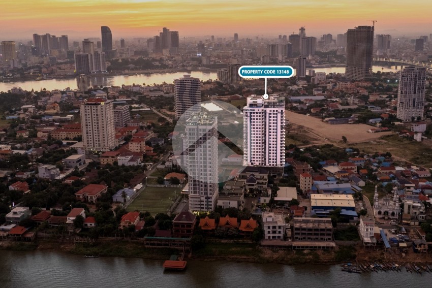 17th Floor 3 Bedroom Condo For Sale - Mekong View 6, Phnom Penh