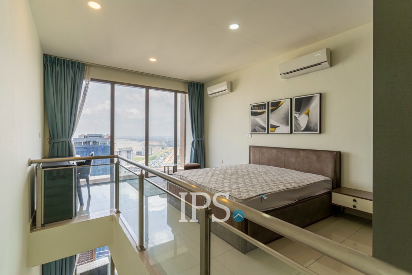 1 Bedroom Loft Condo For Rent - The Peak, Tonle Bassac, Phnom Penh