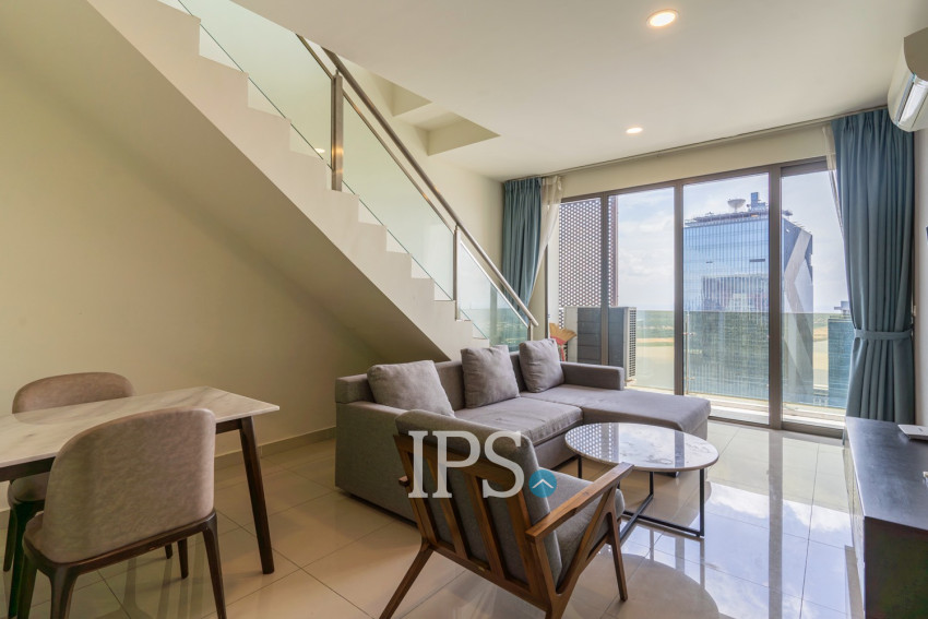 1 Bedroom Loft Condo For Rent - The Peak, Tonle Bassac, Phnom Penh