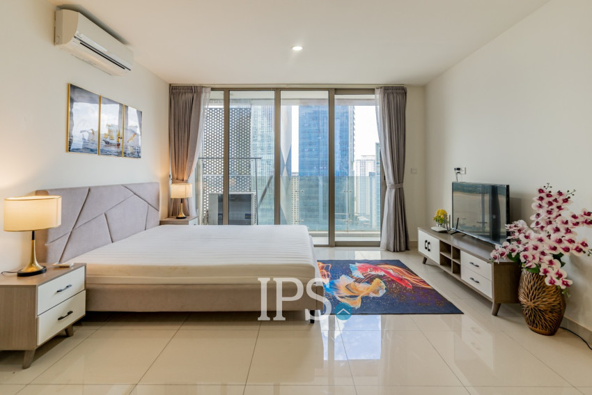 Studio Condo For Rent - The Peak, Tonle Bassac, Phnom Penh