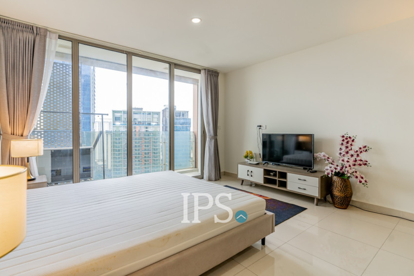 Studio Condo For Rent - The Peak, Tonle Bassac, Phnom Penh