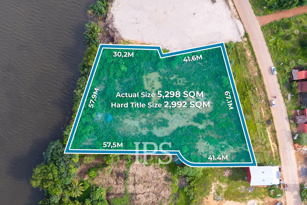 2,992 Sqm Land For Sale - Along Preaek Tuek Chu, Kampot Province