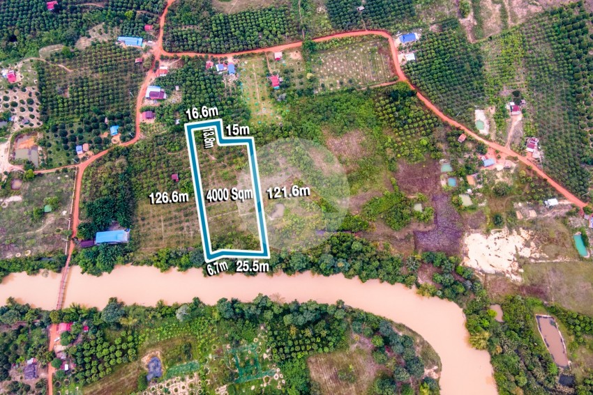 4,000 Sqm Land For Sale - Stoeung Keo, Kampot