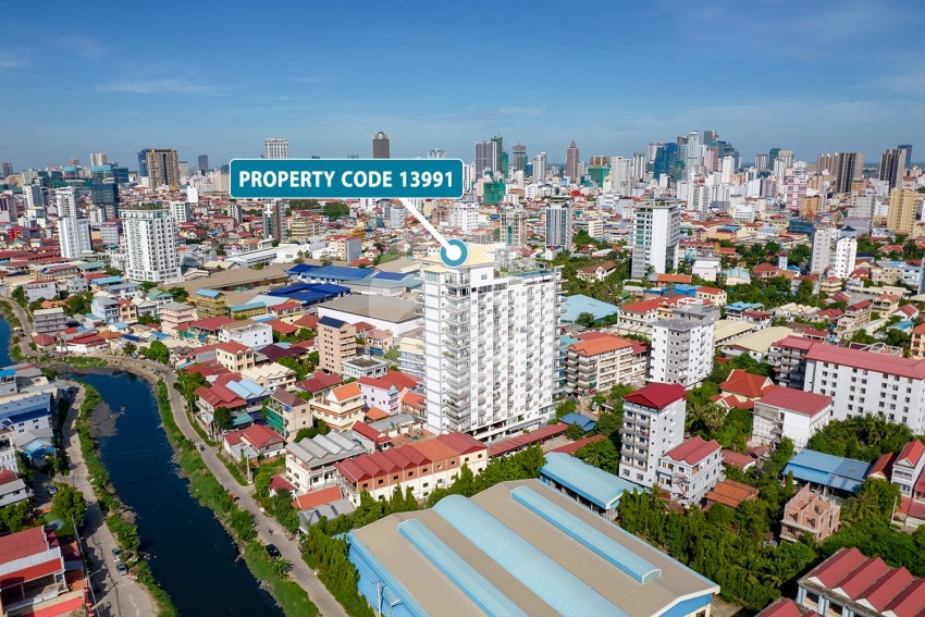 11th Floor 1 Bedroom Condo For Sale - PS Crystal, Boeng Tum Pun, Phnom Penh