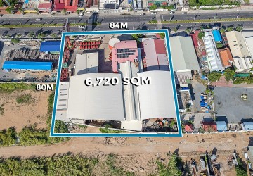 6,720 Sqm Commercial Land with Warehouse  For Rent - Chroy Changvar, Phnom Penh thumbnail