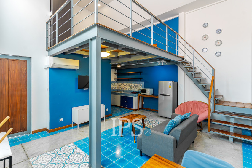 Loft 1 Bedroom Serviced Apartment For Rent - BKK3, Phnom Penh