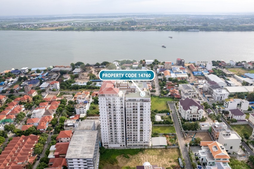 16th Floor 2 Bedroom Condo For Sale - Mekong View Tower 2, Phnom Penh