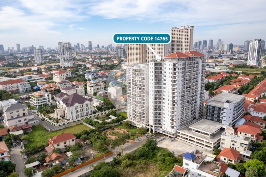 12nd Floor 1 Bedroom Condo For Sale - Mekong View Tower 2,  Chroy Changvar, Phnom Penh