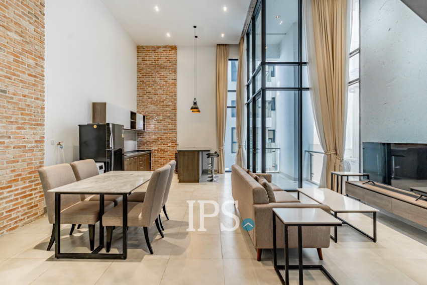 Duplex 2 Bedroom Serviced Apartment For Rent - BKK1, Phnom Penh