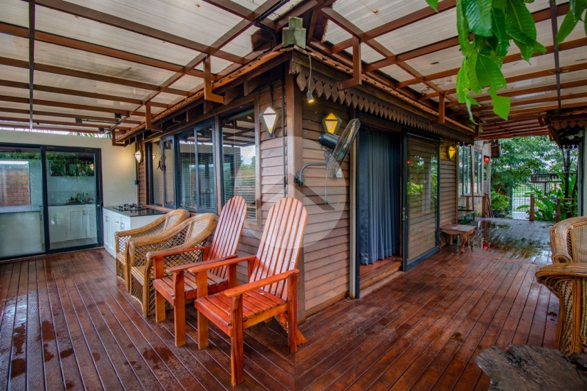 2 Bedroom Wooden House For Rent - Chreav, Siem Reap