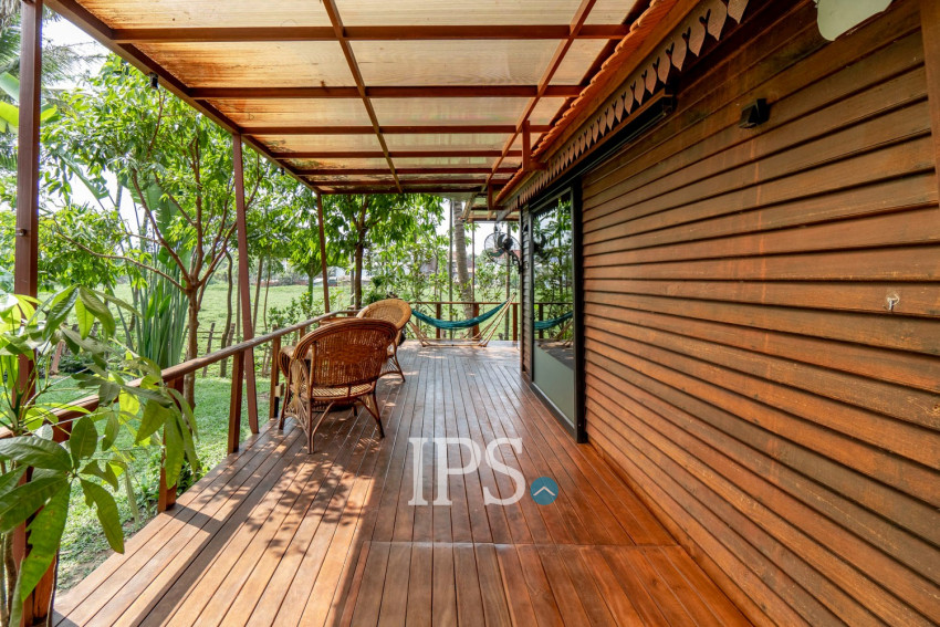 2 Bedroom Wooden House For Rent - Chreav, Siem Reap