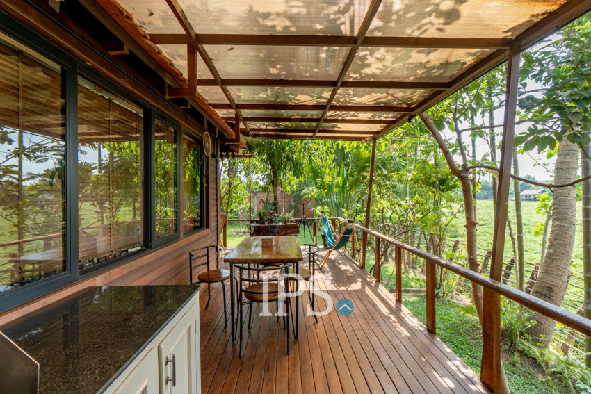 2 Bedroom Wooden House For Rent - Chreav, Siem Reap