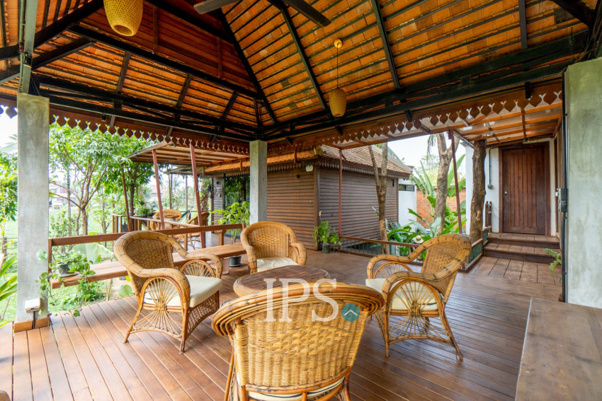 2 Bedroom Wooden House For Rent - Chreav, Siem Reap