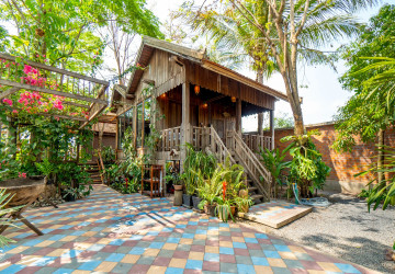 2 Bedroom Wooden House For Rent - Chreav, Siem Reap thumbnail