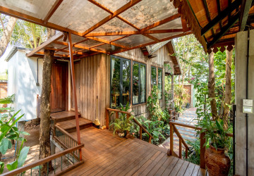 2 Bedroom Wooden House For Rent - Chreav, Siem Reap thumbnail