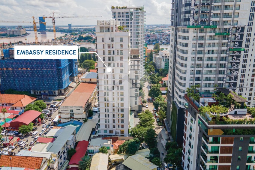 12th Floor Studio For Sale - Embassy Residences, Tonle Bassac, Phnom Penh