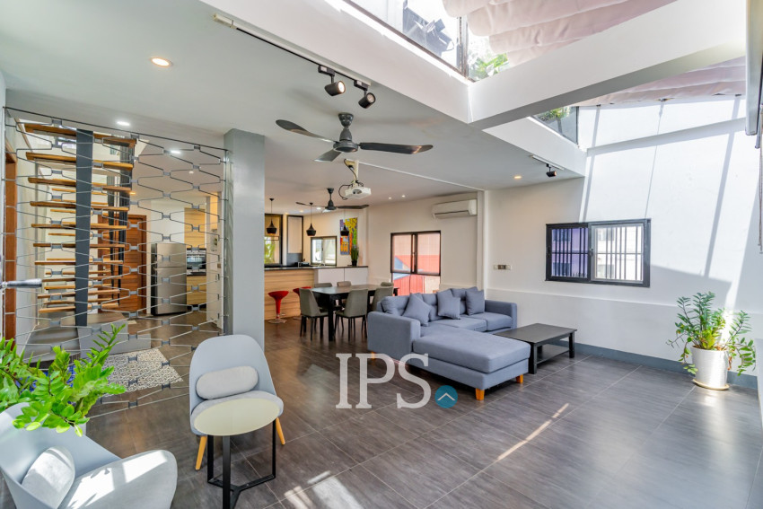 Renovated Duplex 3 Bedroom Apartment For Rent - Beoung Prolit, Phnom Penh