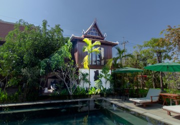 1 Bedroom Wooden Villa With Pool For Rent - Slor Kram, Siem Reap thumbnail