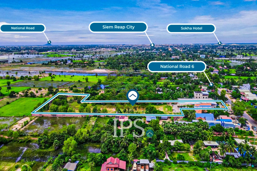 11900 Sqm Commercial Land For Rent - Svay Thom, Prasat Bakong, Siem Reap