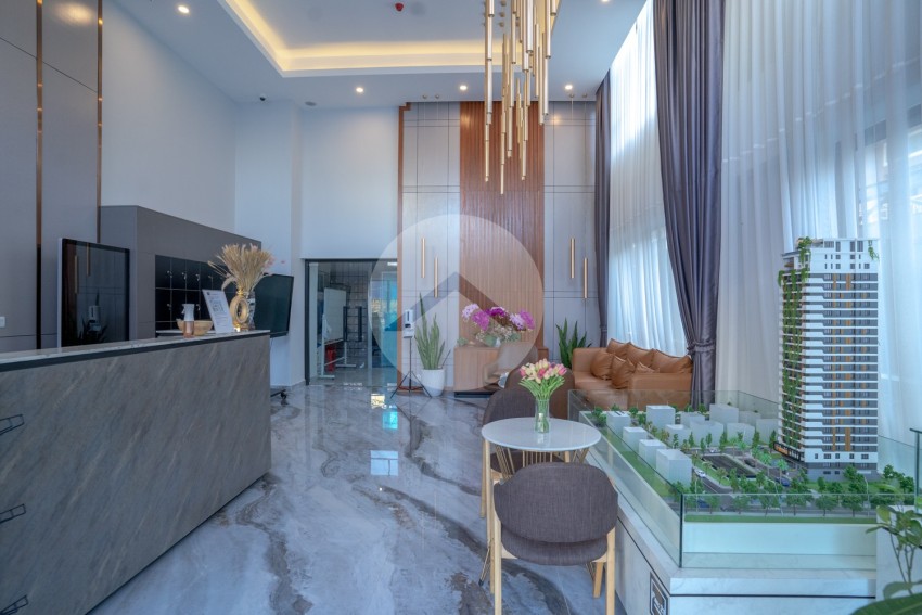 22th Floor 1 Bedroom Condo For Sale - Parc 21 Residence, Boeung Trabek, Phnom Penh