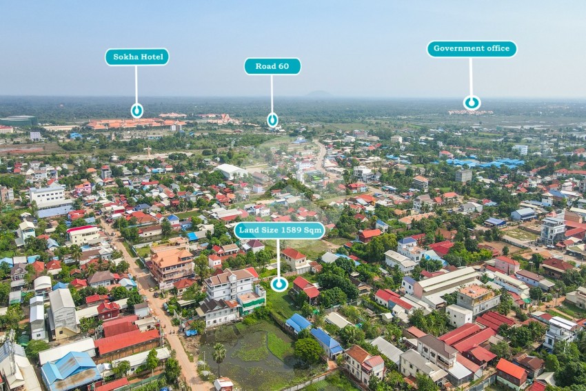 1589 Sqm Residential Land For Sale - Slor Kram, Siem Reap