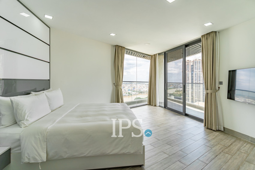 Duplex 2 Bedroom Penthouse For Rent - Tonle Bassac, Phnom Penh