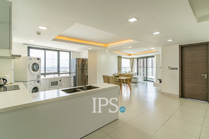 Duplex 2 Bedroom Penthouse For Rent - Tonle Bassac, Phnom Penh