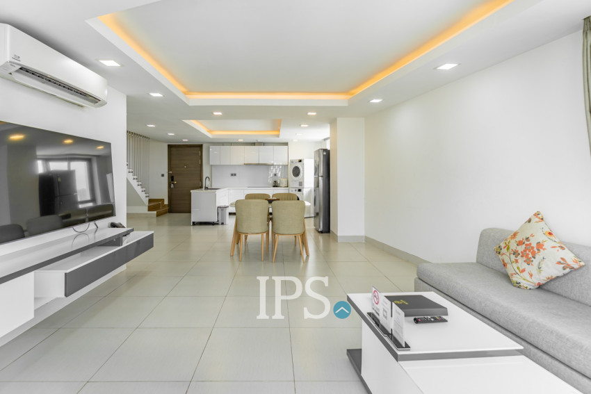 Duplex 2 Bedroom Penthouse For Rent - Tonle Bassac, Phnom Penh