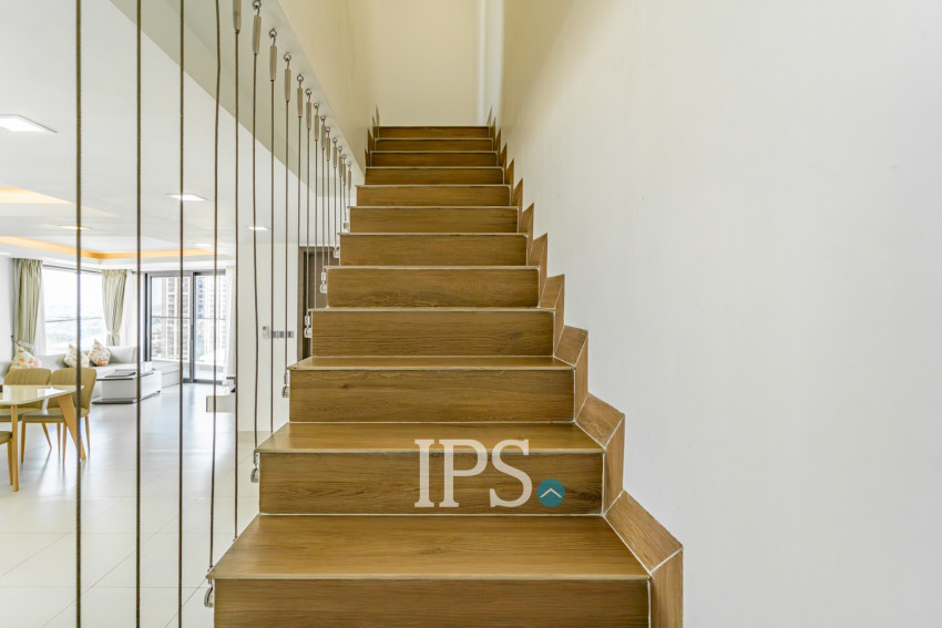 Duplex 2 Bedroom Penthouse For Rent - Tonle Bassac, Phnom Penh