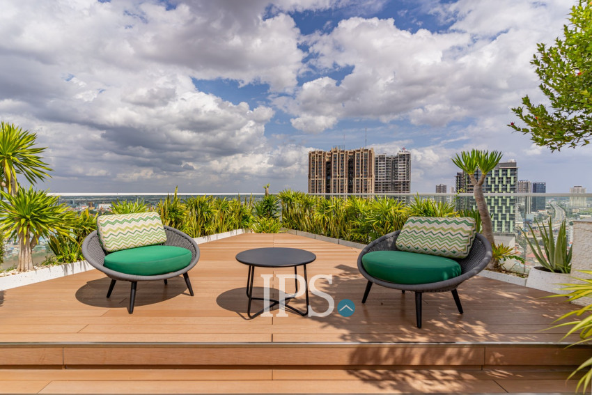 Duplex 2 Bedroom Penthouse For Rent - Tonle Bassac, Phnom Penh