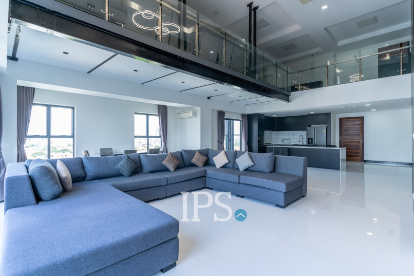 Duplex 3 Bedroom Penthouse Serviced Apartment For Rent - Boeung Kak 1, Phnom Penh